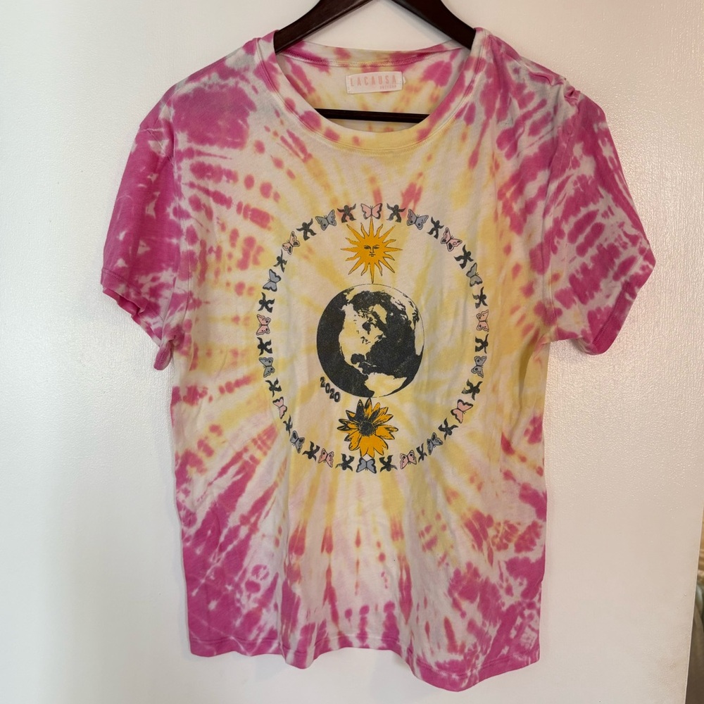 LACAUSA | Special edition 2020 tie dye graphic tee | Sz L